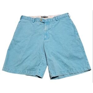 Peter Millar Mens 36 Blue Washed Pima Cotton Chino Shorts‎ Golf Preppy Tennis